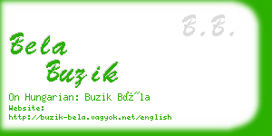 bela buzik business card